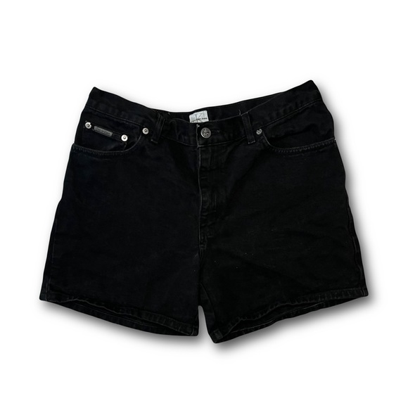 Vintage Calvin Klein Jeans black denim shorts size 10 - Picture 1 of 6